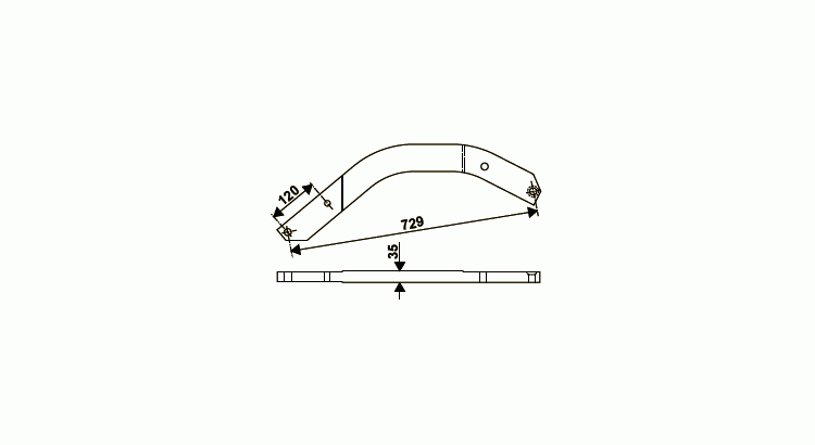 Slupice levá MS 78 Servo 65 (5děr)