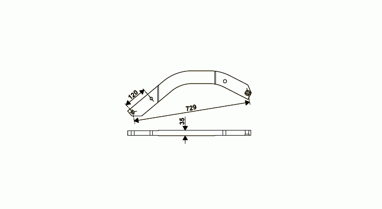 Slupice pravá MS 78 Servo 65 (5děr)