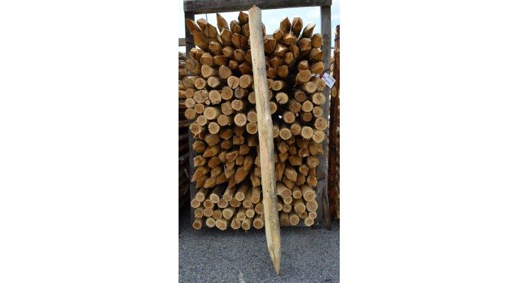 Kůl ohradníkový akátový 70-90x1800 (mm) kulatý odkorněný
