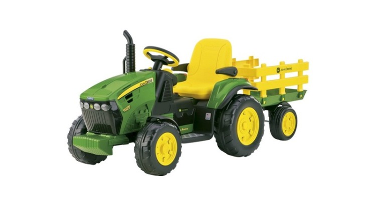 John Deere IGOR0047 Traktor elektrický John Deere s vlekem a radiem