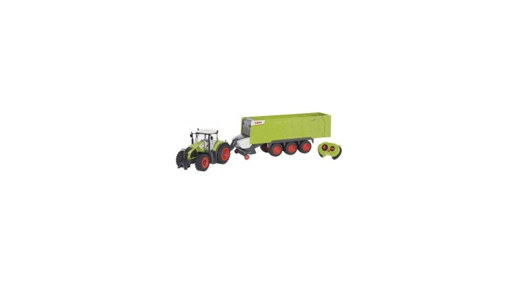 Traktor CLAAS Axion 870 s přívěsem CLAAS CARGO  S9600 na dálkové ovládán