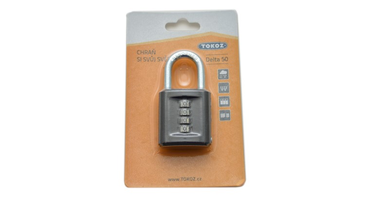 TOKOZ 100052 Zámek visací DELTA 50 číselný kód
