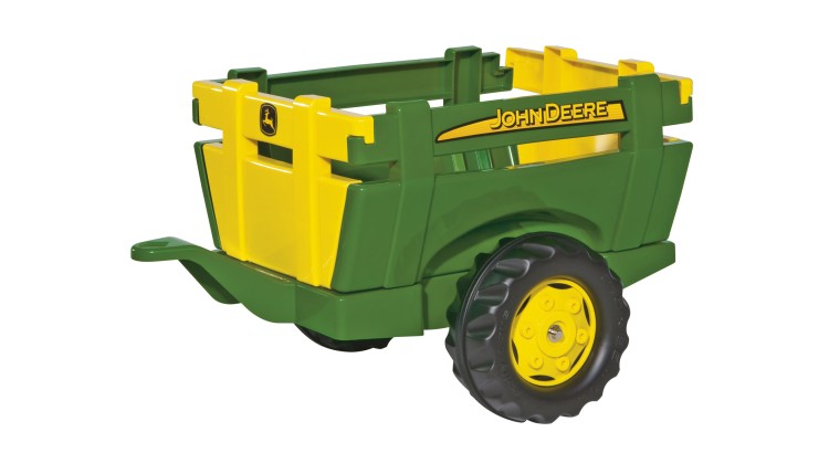 Rolly Toys Vlečka za traktor 1osá zelený přívěs FARM TRAILER JD
