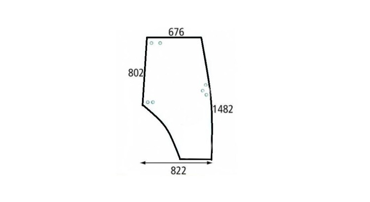 Sklo dveří levé - KS (M97,P,F) 53369092