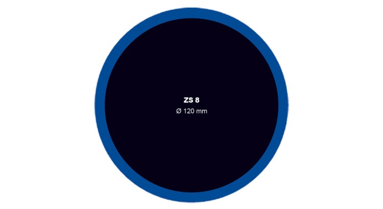 Záplata ZS 8 na opravu duší - průměr 120 mm