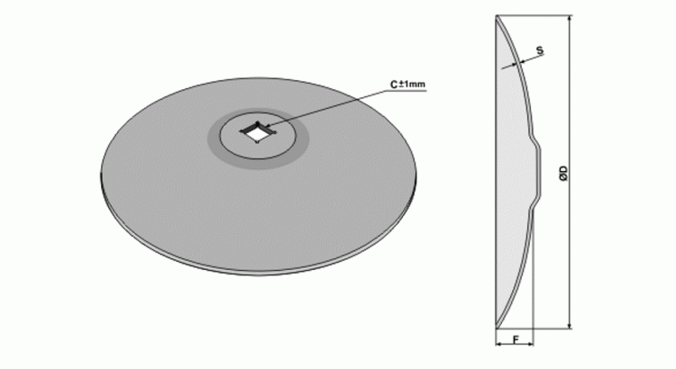Disk hladký 660 41x41 8 mm s ploškou