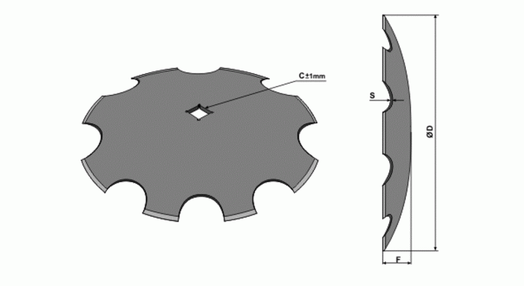 Disk zubatý 710 41x41 8 mm