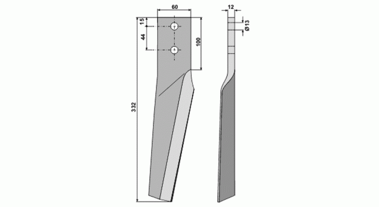 Hřeb Maschio levý 330 mm