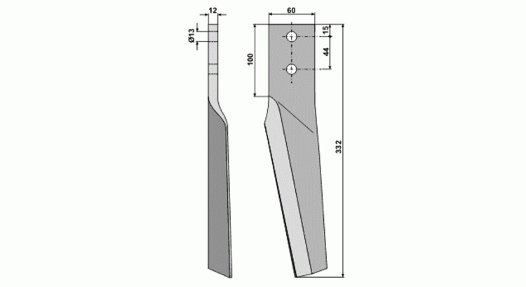 Hřeb Maschio pravý 330 mm