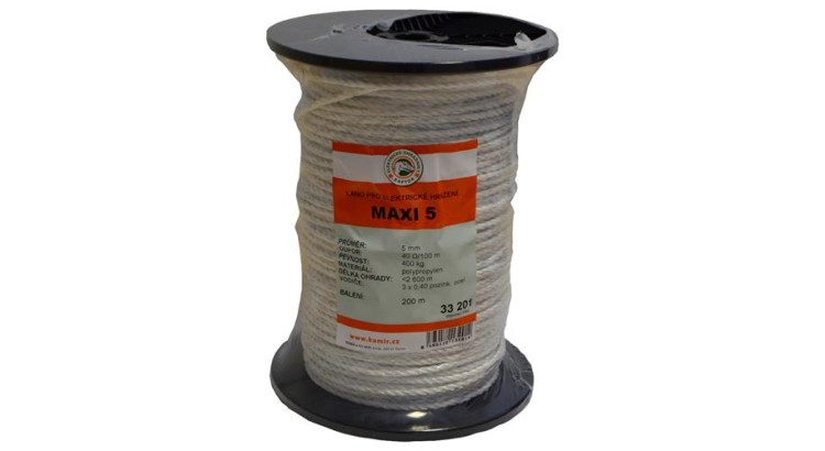3201 Lanko plast Maxi 5mm 200 m 3x0,4 Zn bílé