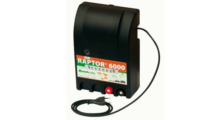 RAPTOR+ 6000 Elektrický ohradník - optická kontrola napětí určen pro skot a ovce