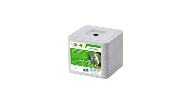 Solný a minerální liz SOLSEL UNIVERSAL Se 20, Cu 0,kostka 10 kg - paleta 96 ks