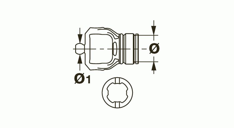 Bondioli & Pavesi 2150L6871 Vidlice vnitřní