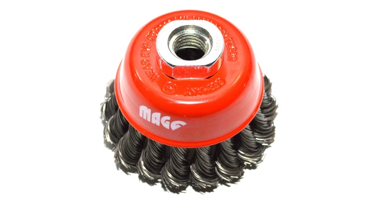 MAGG BL97008 Kartáč hrnkový 80, copánkový S 0,50, závit M14x2