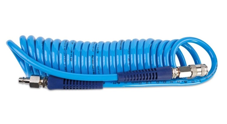 Profi spirálová PU hadice 6 m, o 8/12 mm, s rychlospojkou