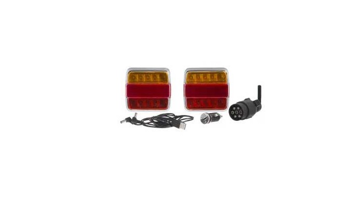 LA60025 Sada bezdrátových světel 12 V, čtvercová, magnetická