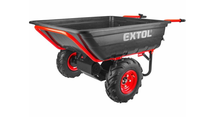 EXTOL 8891592 Dvoukolák nákladní s převodovkou aku, 400kg, 225l, 40V Li-ion, 6Ah