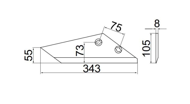 Pöttinger 939.50.220.1 Křídlo pravé SYNKRO 220, 260, 300