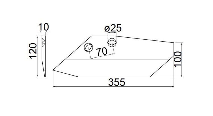 Pöttinger 966.50.021.0 Ostří levé SYNKRO