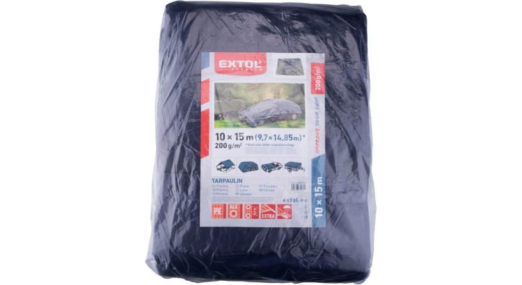 Extol Premium 8878215 Plachta PE nepromokavá extra silná 200g/m2, 10x15m, PE