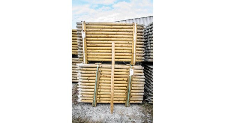 Ohradníkový kůl dřevěný 100x2000 (mm) impregnovaný
