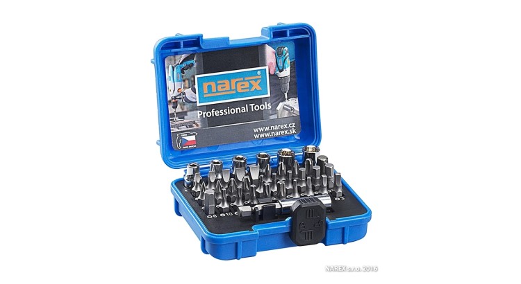 NAREX 65404060 Sada bitů INDUSTRIAL-CrV 37dílná 37-Bit Box