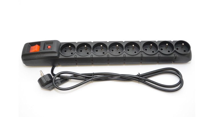 Emos P53898 Přepěťová ochrana 8 zásuvek 1,5 m + vypínač