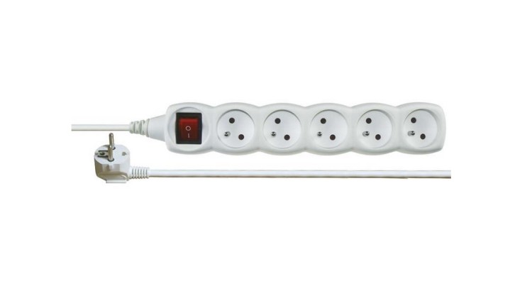 Emos P1515 Prodlužovák 5 zásuvek 5 m+vyp~250 V/10 A