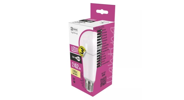 Emos ZQ5180 Žárovka Classic LED A67 20W E27 teplá bílá