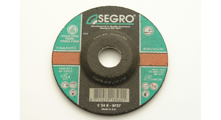 Segro A1252 Kotouč 115x7,0x22,2 C30T kámen