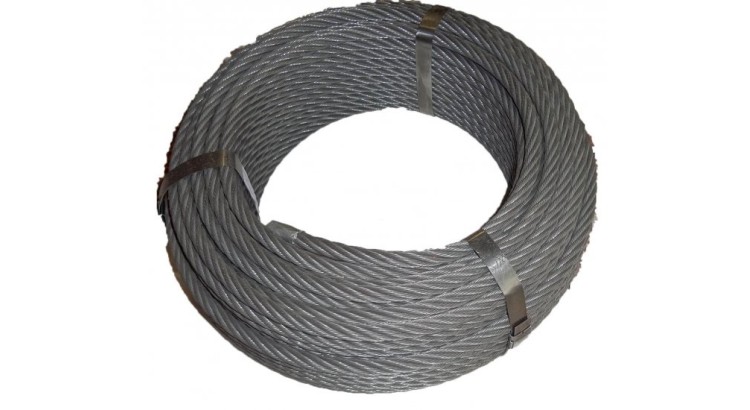 Ocelové lano 10mm 50m Seal s textilní duší 114 drátů