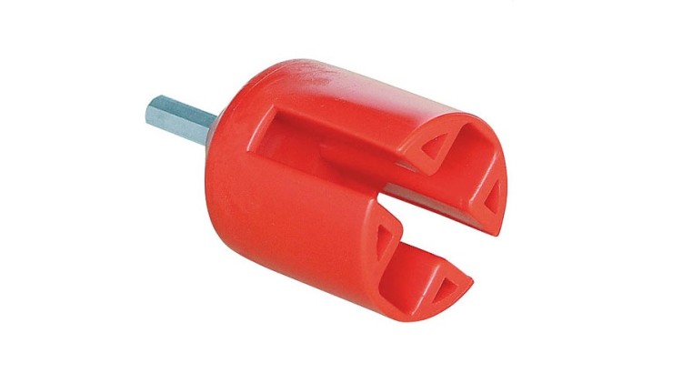 Montážní hlavice červená - pro kruhové a ploché izolátory