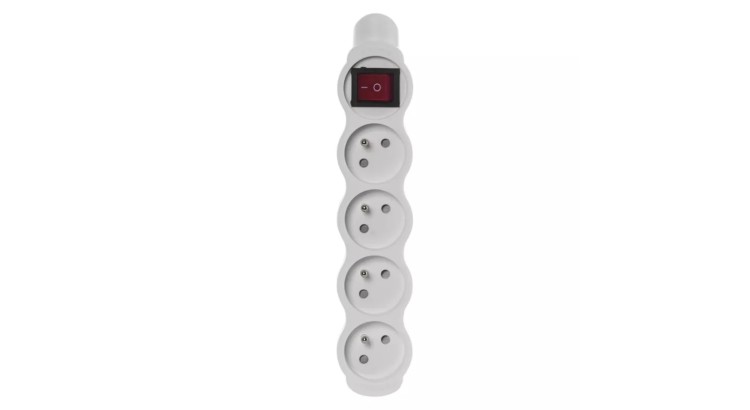 Emos P1400N Zásuvky 4 samostatné bílé s vypínačem