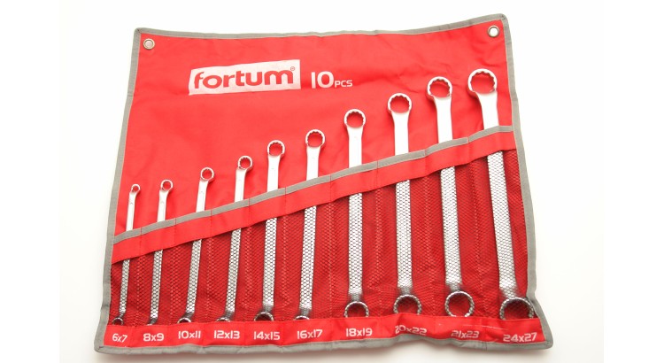 FORTUM 4730301 Sada klíčů očkové, 10 ks, 6-27