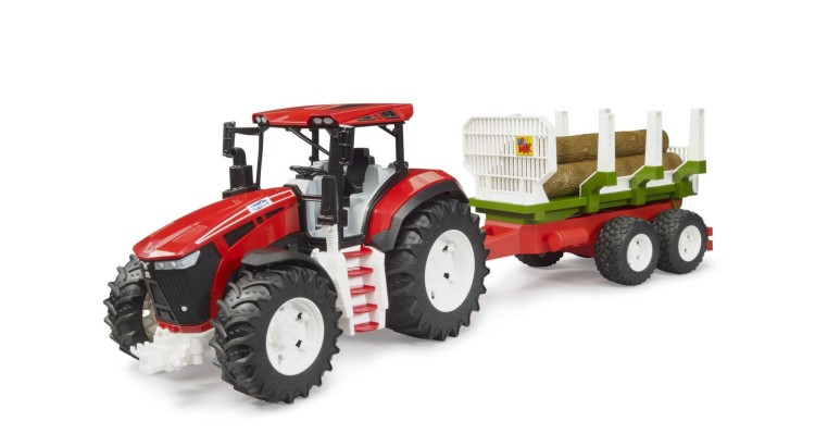 Bruder 3453 ROADMAX Traktor s přívěsem na dřevo a 3 klády