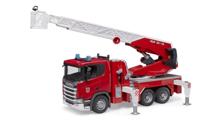 Bruder 3591 SCANIA Super 560R Hasičský vůz s otočným žebříkem