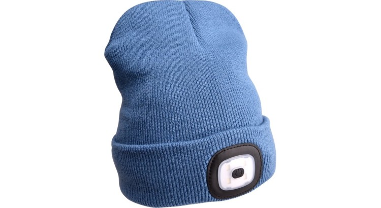 Extol Light 43191 Čepice s čelovkou 4x45lm, USB nabíjení, modrá