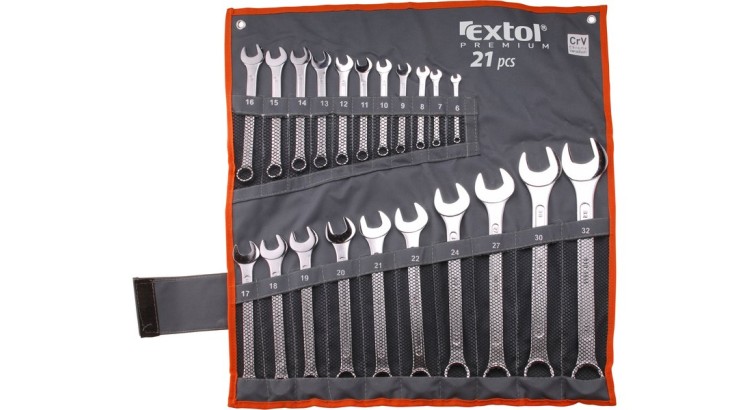 Extol Premium 6335 klíče očkoploché, sada 21ks, 6-32mm