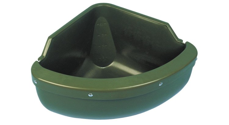 KERBL 32592 Žlab pro koně rohový 31l s hranou proti okusu