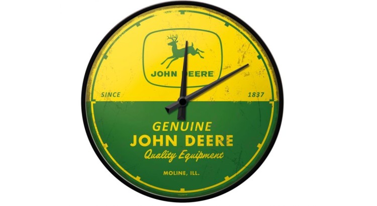 John Deere Nástěnné hodiny "Genuine Quality Equipment"