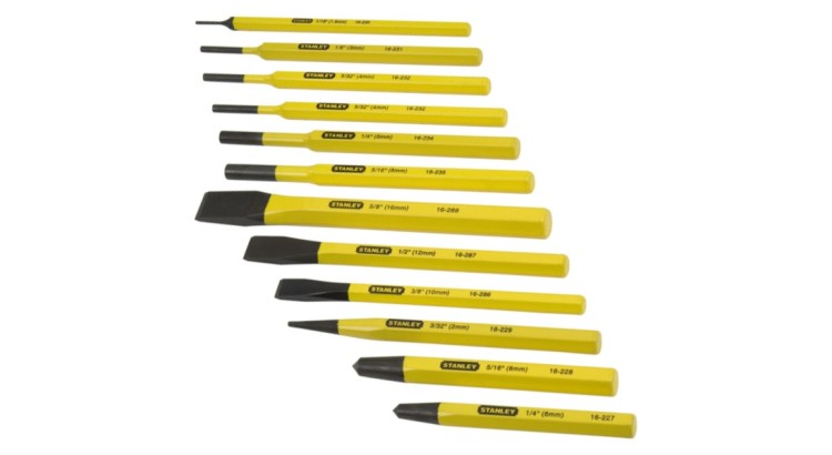 STANLEY 4-18-299 Sada sekáčů, průbojníků a důlčíků