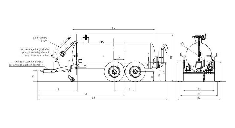 Fliegl VFW 10 600 MAXX LINE kejdovací vůz dvounápravový