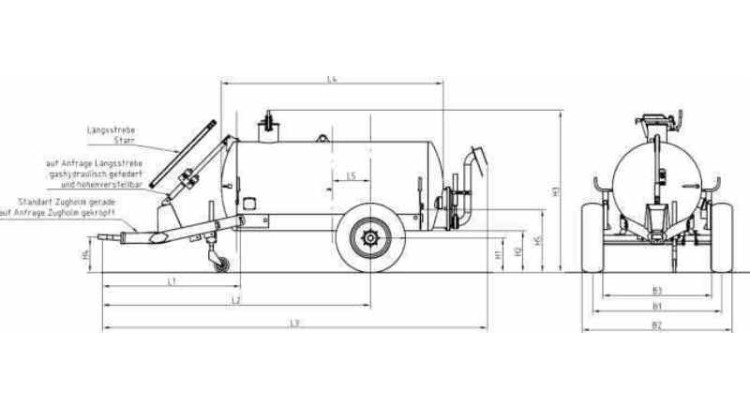 Fliegl VFW 8600 MAXX LINE kejdovací vůz jednonápravový