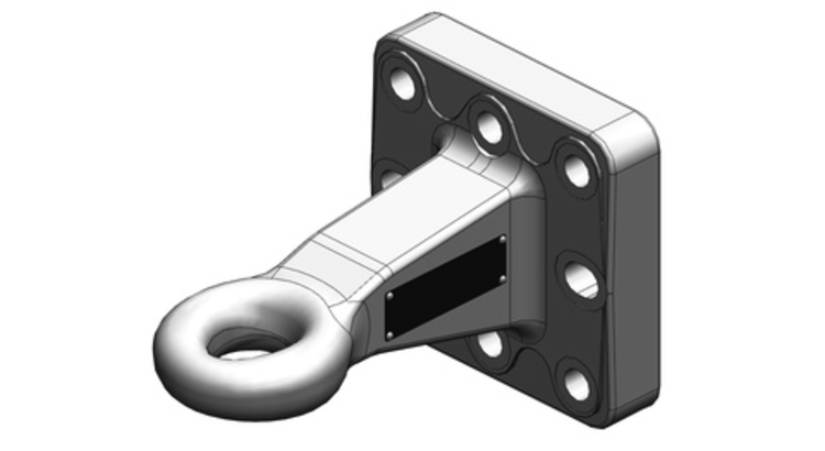 00654410 Hlava tažná - LB145x145 M20, DIN9678 - pr.50mm - pevná