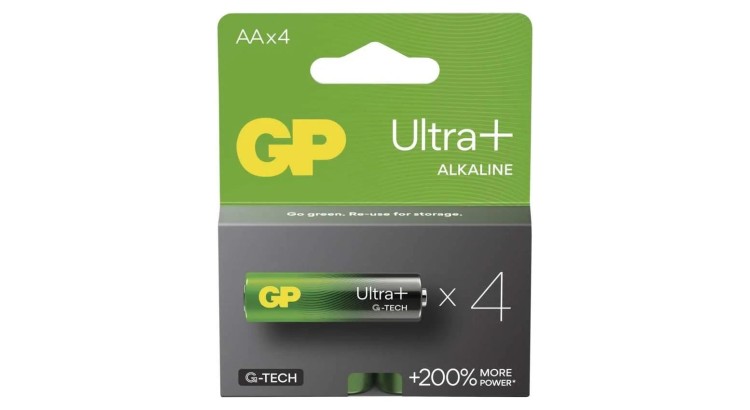 GP 1013224000 Baterie alkalická GP Ultra Plus 4xAA (LR6)