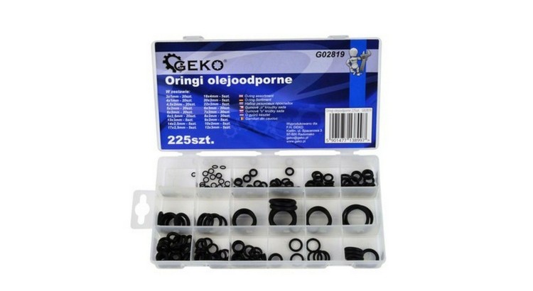 Geko G02819 O-kroužky odolné proti olejům 225ks