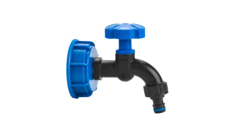 Víčko IBC S60x6 s kohoutkem 1/2" a přípojkou na rychlospojku