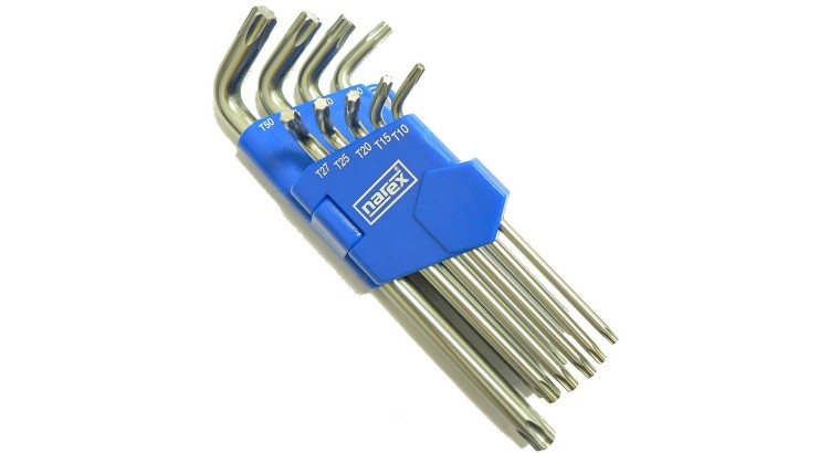 NAREX 443000340 Sada klíčů 9dílná TORX TX10-50