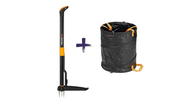 FISKARS 1020126 Xact 1m Vytrhávač plevele s košem