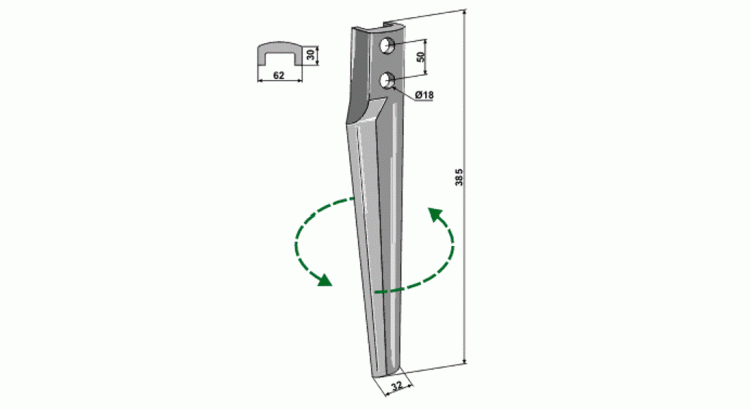 Hřeb levý Eberhard